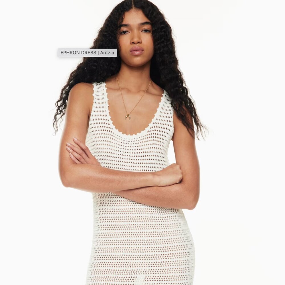 Grey Wilfred Ephron Dress - Crocheted midi dress